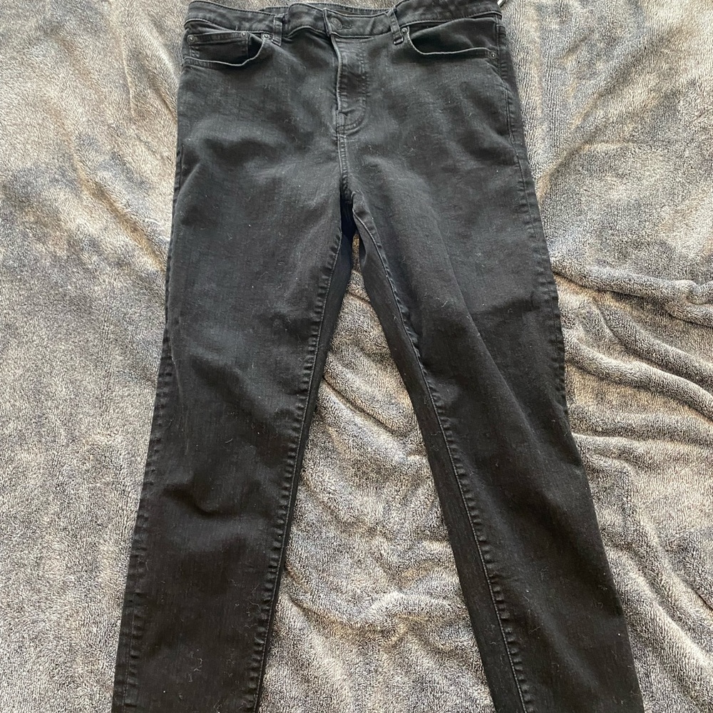 Express Athletic Skinny Black Hyper Stretch Jeans sz 34”